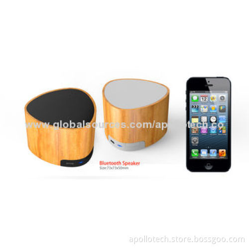 Portable Bluetooth Speakers, Measures 83.5 x 84 x 36mm, 120g, Wooden Material, V4.0+EDR BT Version